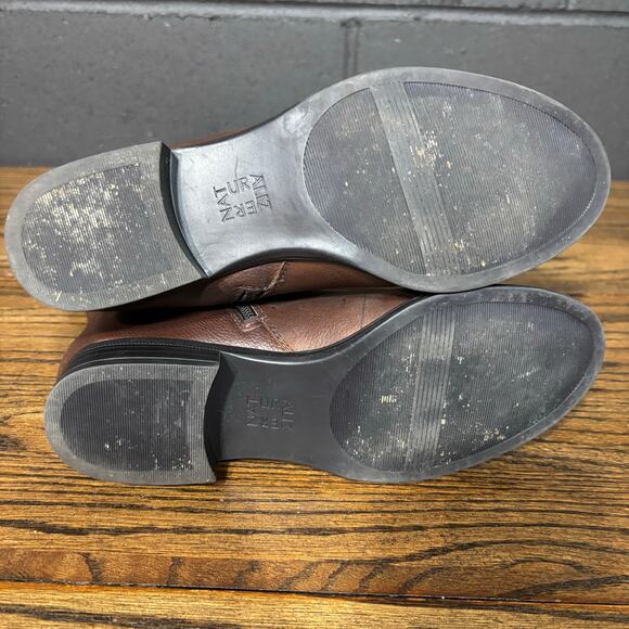 Naturalizer Jett Brown Leather Riding Boots Women’s 6M Wide Calf Knee High Zip - Picture 5 of 8